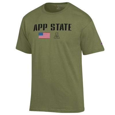 App State Champion Military Font Americana Tee