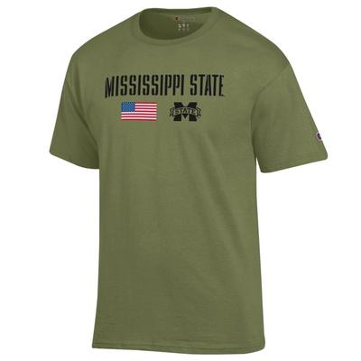 Mississippi State Champion Military Font Americana Tee