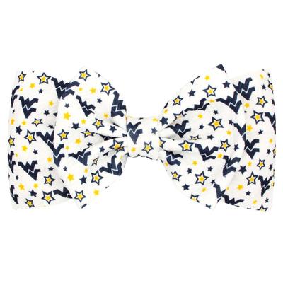 West Virginia Wee Ones Soft Ripple Textured Band Bow