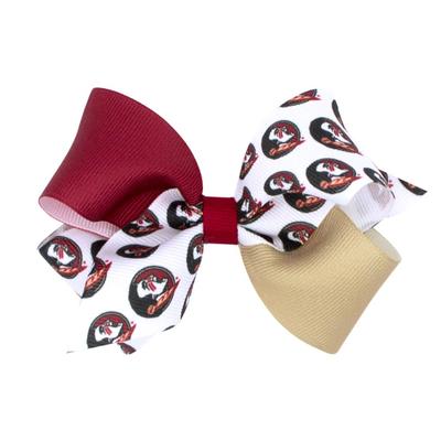 Florida State Wee Ones Mini Logo Color Block Bow