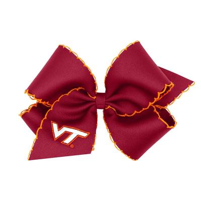 Virginia Tech Wee Ones Medium Moonstitch Embroidered Logo Bow
