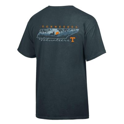 Tennessee Comfort Wash TN State Outline Tee