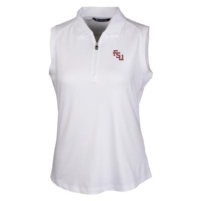 Florida State Cutter & Buck Women's Forge Stretch Sleeveless Polo