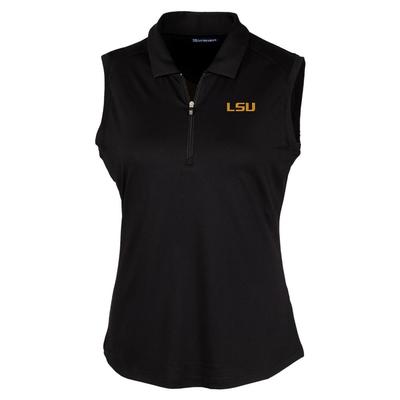 LSU Cutter & Buck Women's Forge Stretch Sleeveless Polo