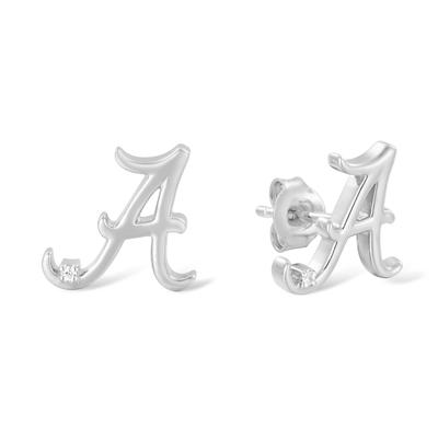 Alabama Silver with Diamond Accent Ear Rings