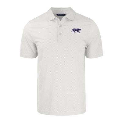 LSU Cutter & Buck Pike Eco Symmetry Print Stretch Recycled Polo