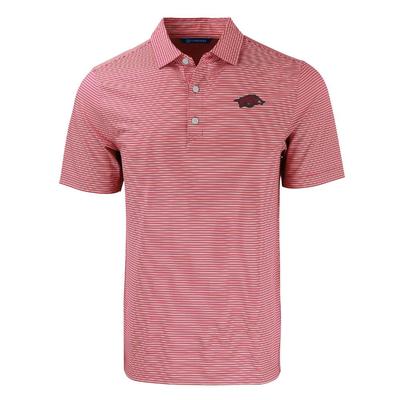 Arkansas Cutter & Buck Forge Eco Double Stripe Stretch Recycled Polo