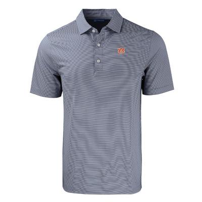 Auburn Cutter & Buck Forge Eco Double Stripe Stretch Recycled Polo NAVY