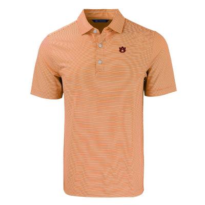 Auburn Cutter & Buck Forge Eco Double Stripe Stretch Recycled Polo ORANGE