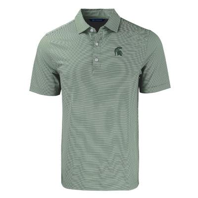 Michigan State Cutter & Buck Forge Eco Double Stripe Stretch Recycled Polo
