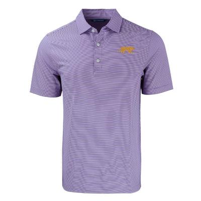 LSU Cutter & Buck Forge Eco Double Stripe Stretch Recycled Polo