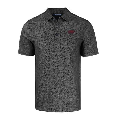 Arkansas Cutter & Buck Pike Eco Pebble Print Stretch Recycled Polo