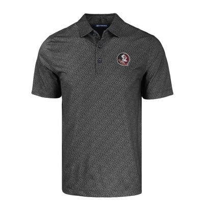 Florida State Cutter & Buck Pike Eco Pebble Print Stretch Recycled Polo