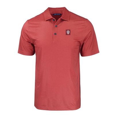 Indiana Cutter & Buck Pike Eco Tonal Geo Print Stretch Recycled Polo