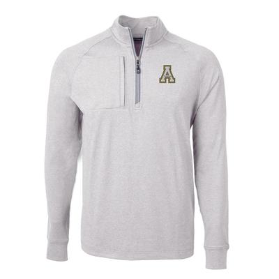 App State Cutter & Buck Adapt Eco Knit Heather 1/4 Zip Pullover