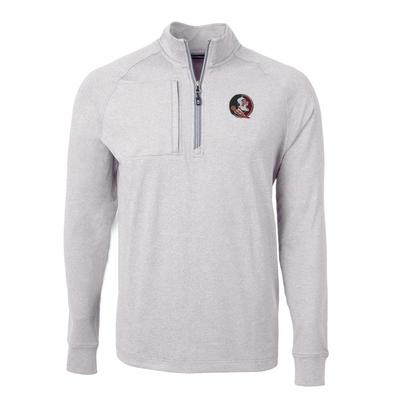 Florida State Cutter & Buck Adapt Eco Knit Heather 1/4 Zip Pullover