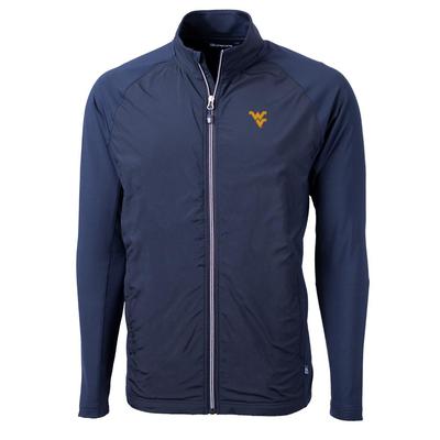 West Virginia Cutter & Buck Adapt Eco Knit Hybrid Recycled Full Zip Jacket