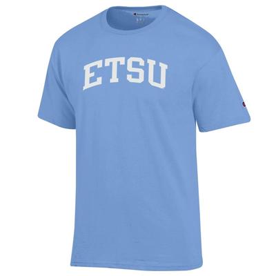 ETSU Champion Women's White Arch Tee LT_BLUE