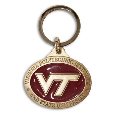 Virginia Tech Pewter Keychain 