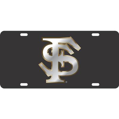 Florida State License Plate Black With Silver FS