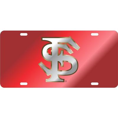 Florida State License Plate Garnet With Silver FS