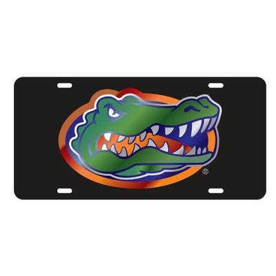 Florida License Plate Black Gator Head