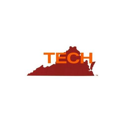 Virginia Tech Retro State Logo Magnet
