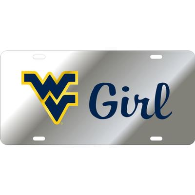 West Virginia License Plate Silver WV Girl