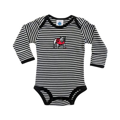Georgia Infant Long Sleeve Striped Bodysuit BLACK/WHT