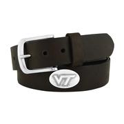  Virginia Tech Zep- Pro Brown Leather Concho Belt