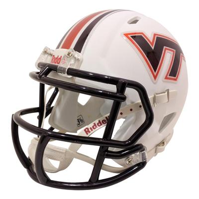 Virginia Tech Riddell White Mini Helmet