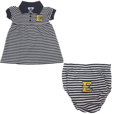 ETSU Infant Striped Gameday Dress With Bloomer