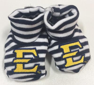 ETSU Infant Striped Booties