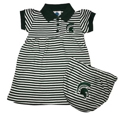 Michigan State Infant Striped Game Dress w/ Bloomer    