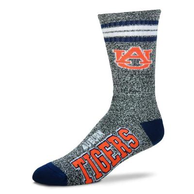 Auburn 4-Stripe Marbled Deuce Sock
