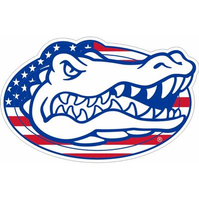 Florida American Flag Fill Gator Head Decal