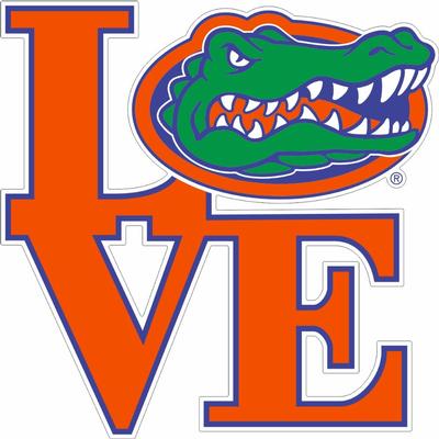 Florida Love Gator Head Decal