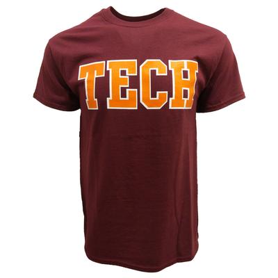 Maroon & Orange Tech T-Shirt