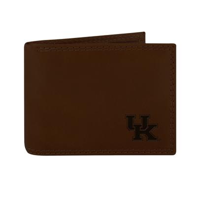 Kentucky Zep-Pro Brown Leather Embossed Bifold Wallet