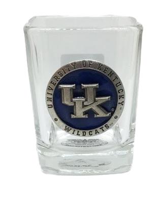 Kentucky Square Shot Glass (Blue Emblem)