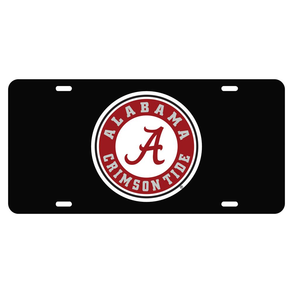  Alabama License Plate Black/Red Circle Logo