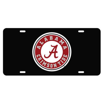 Alabama License Plate Black/Red Circle Logo