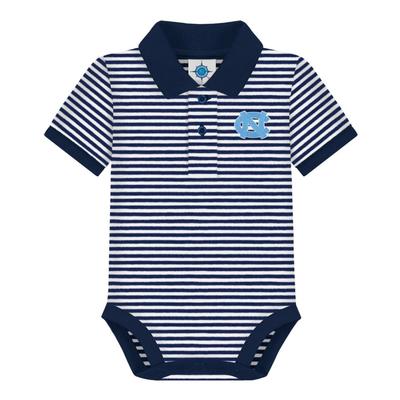 UNC Infant Striped Polo Bodysuit