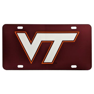 Virginia Tech License Plate Maroon VT