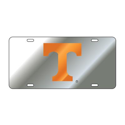 UT Vols Arched TENNESSEE Black Mirrored License Plate Car Tag