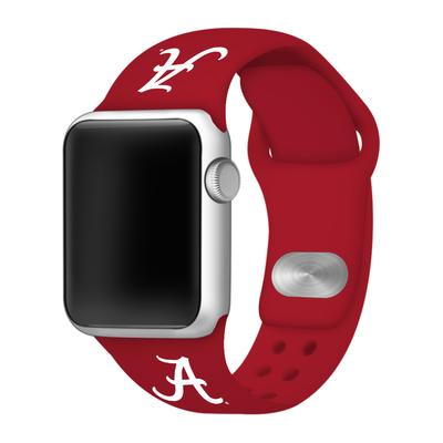 Alabama Script A Apple Watch Silicone Sport Band 38mm