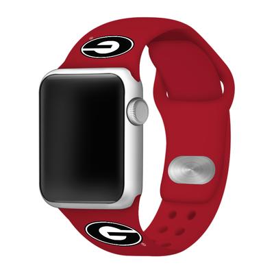 Georgia Red Apple Watch Silicone Sport Band 38mm