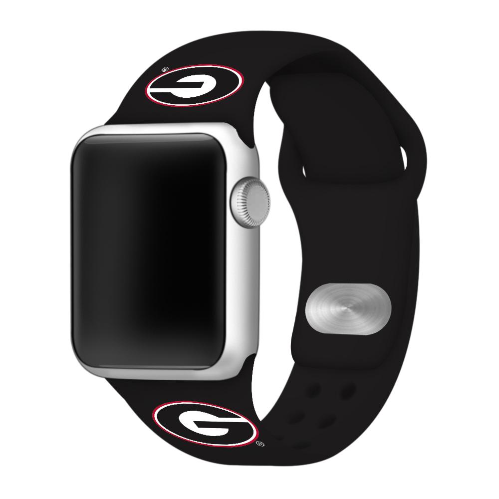  Georgia Black Apple Watch Silicone Sport Band 42mm