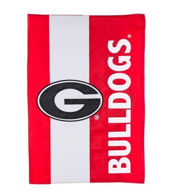 Georgia Bulldogs Striped Garden Flag