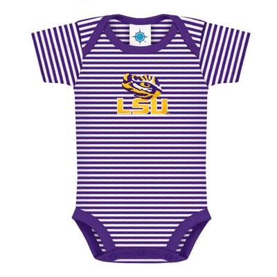 LSU Infant Striped Bodysuit